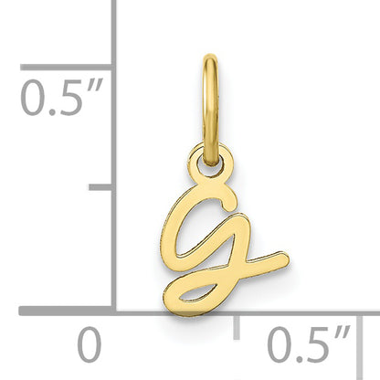 10K Yellow Gold 10Ky Upper Case Letter G Initial Charm