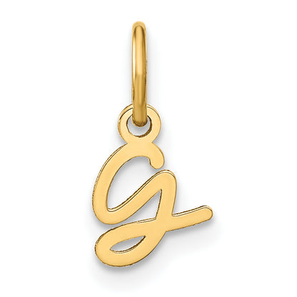 10K Yellow Gold 10Ky Upper Case Letter G Initial Charm
