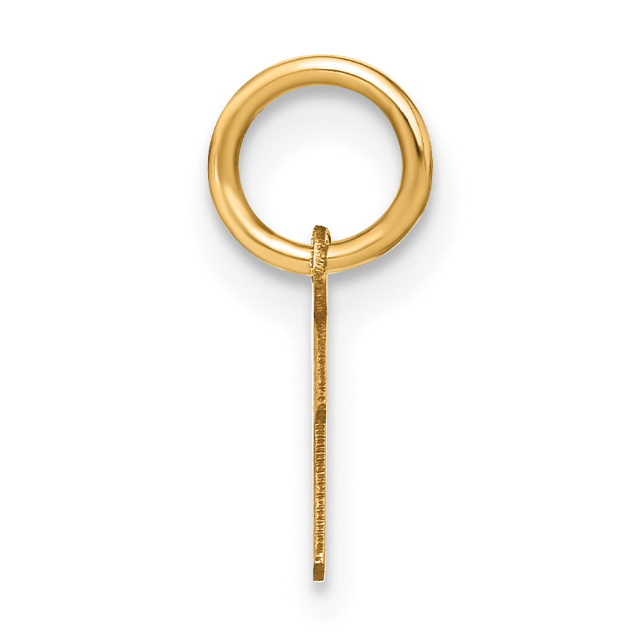 10K Yellow Gold 10Ky Upper Case Letter I Initial Charm