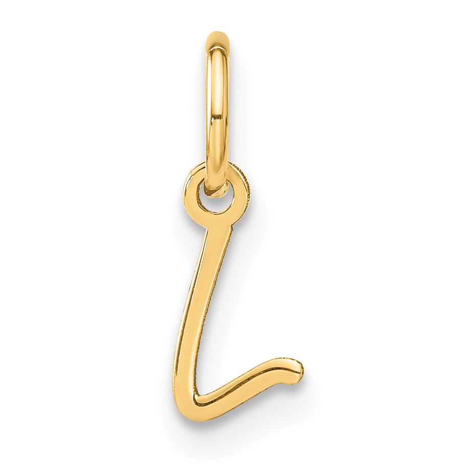 10K Yellow Gold 10Ky Upper Case Letter L Initial Charm
