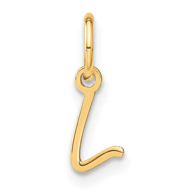 10K Yellow Gold 10Ky Upper Case Letter L Initial Charm