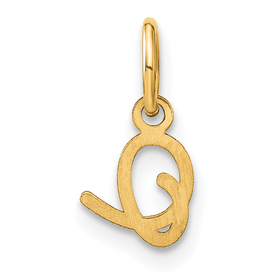 10K Yellow Gold 10Ky Upper Case Letter O Initial Charm