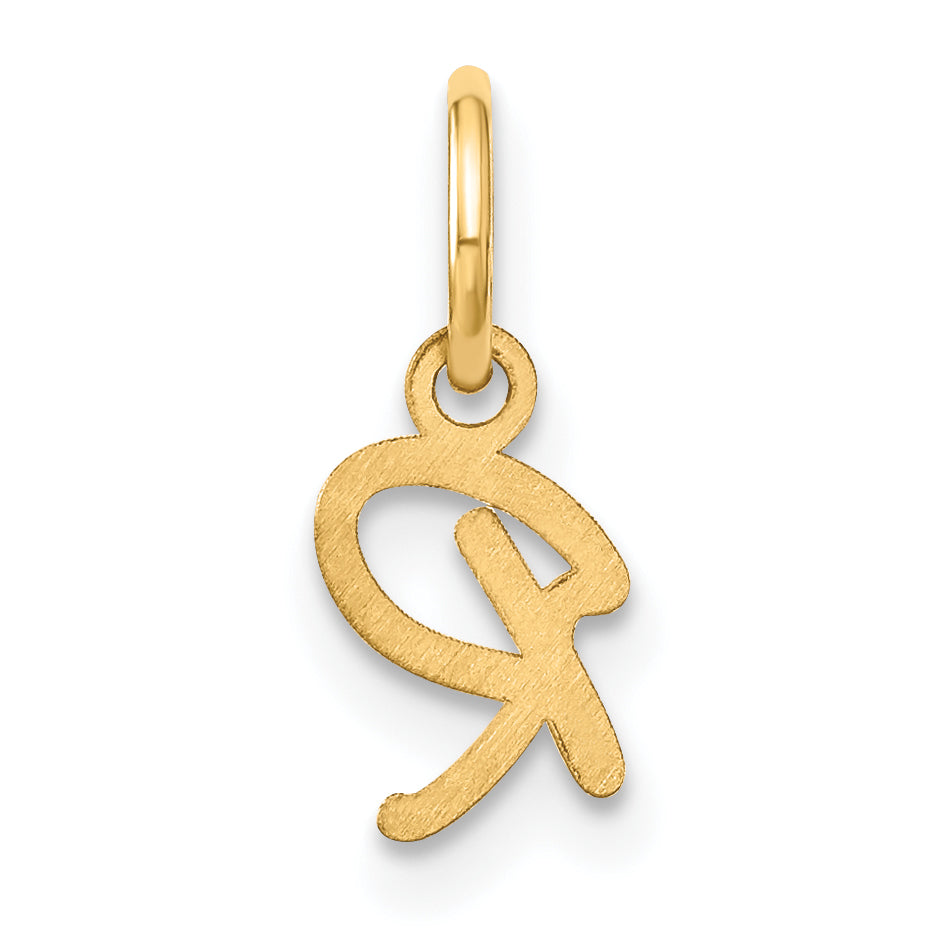 10K Yellow Gold 10Ky Upper Case Letter R Initial Charm