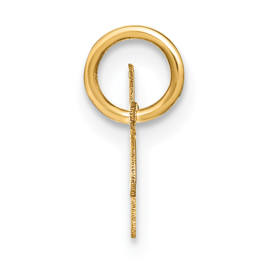 10K Yellow Gold 10Ky Upper Case Letter W Initial Charm