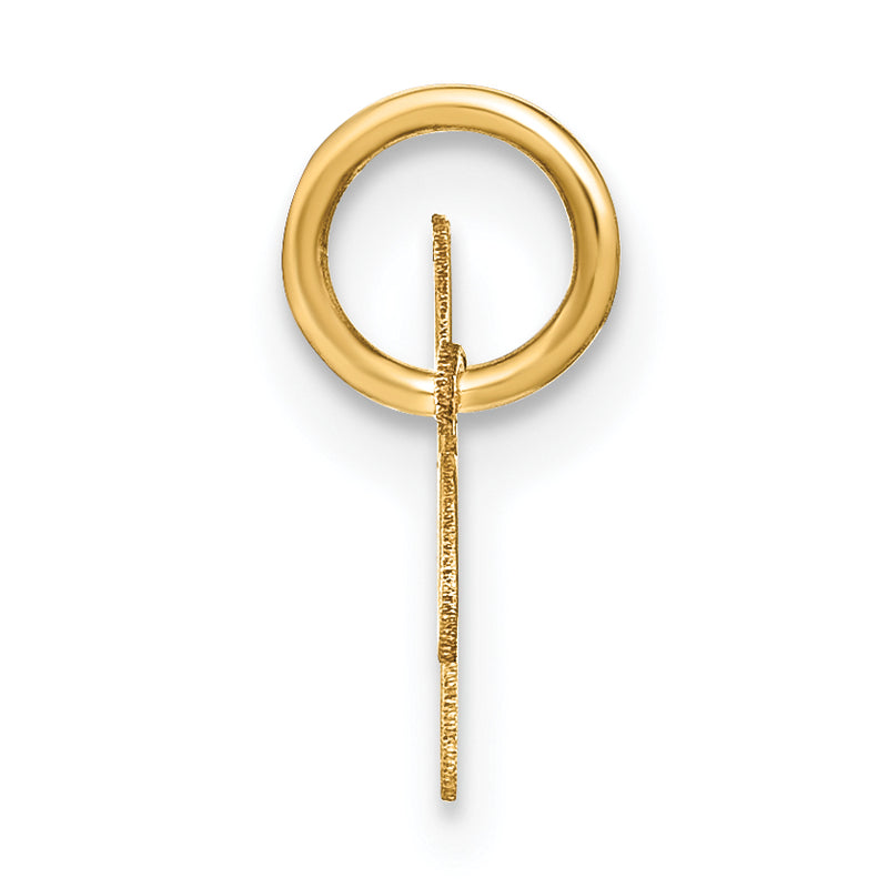 10K Yellow Gold 10Ky Upper Case Letter W Initial Charm