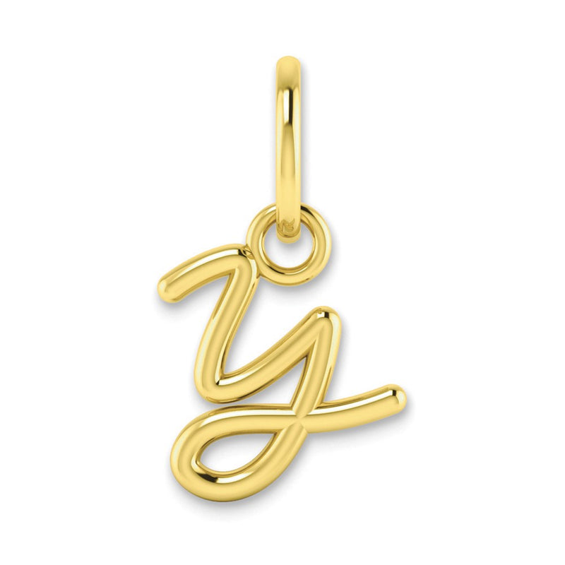 10K Yellow Gold 10Ky Upper Case Letter Y Initial Charm