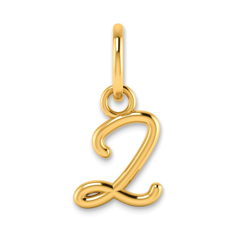 10K Yellow Gold 10Ky Upper Case Letter Z Initial Charm