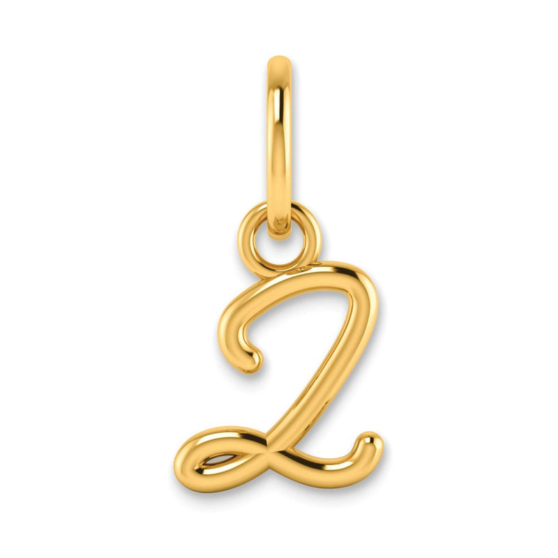 10K Yellow Gold 10Ky Upper Case Letter Z Initial Charm
