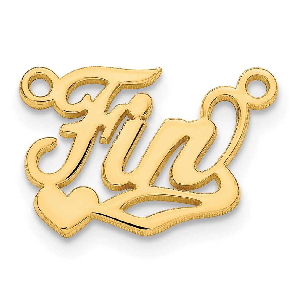 10k Yellow Gold 10k Yellow Gold Polished Heart Name Plate