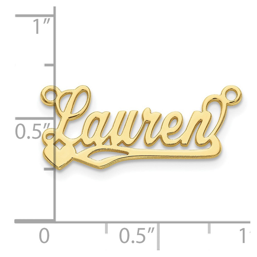 10k Yellow Gold 10k Yellow Gold Polished Heart Name Plate