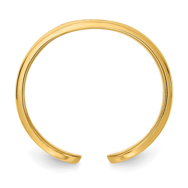 10K Yellow Gold Polished Cigar Style Monogram Ring