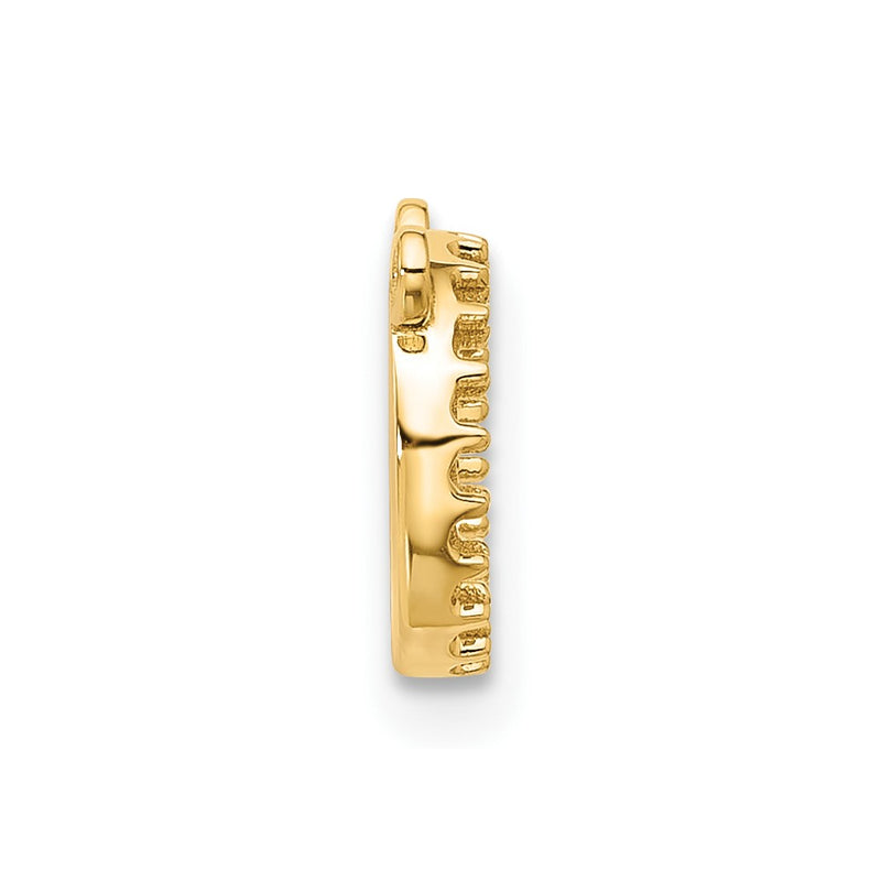 10K Yellow Gold Open Circle Necklace W/Out Chain Mounting