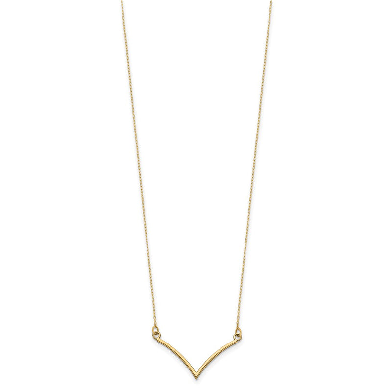 10K Yellow Gold V Necklace