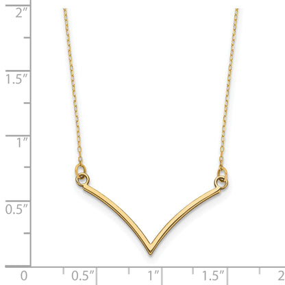 10K Yellow Gold V Necklace