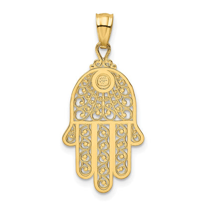 10K Yellow Gold Hand Of God Pendant