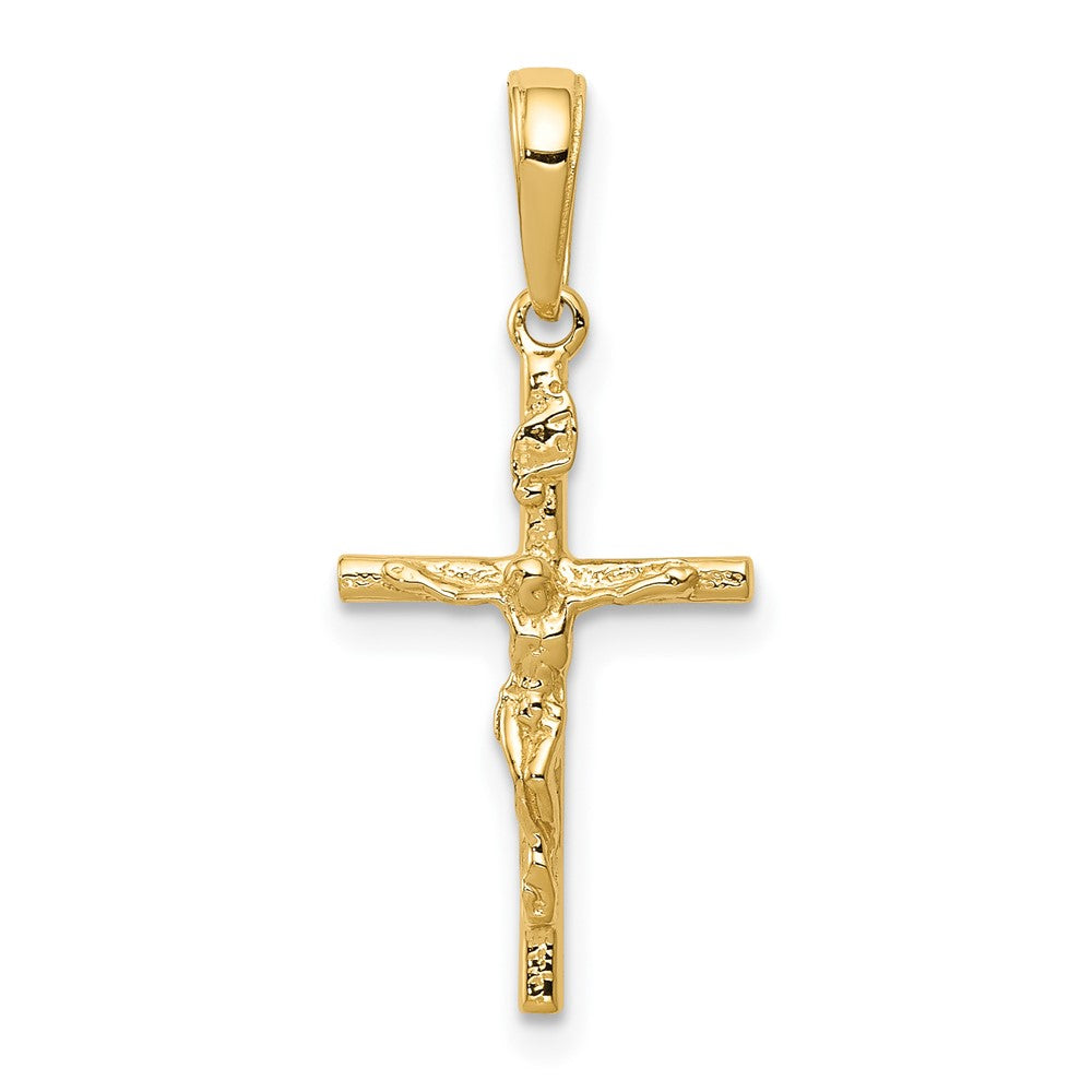 10K Yellow Gold 10K Inri Hollow Crucifix Pendant