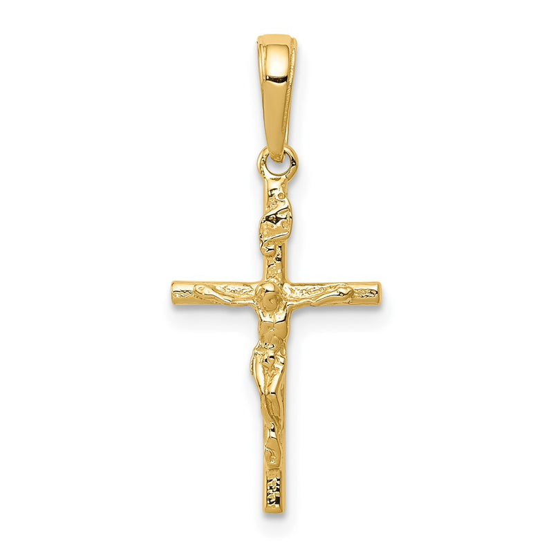 10K Yellow Gold 10K Inri Hollow Crucifix Pendant
