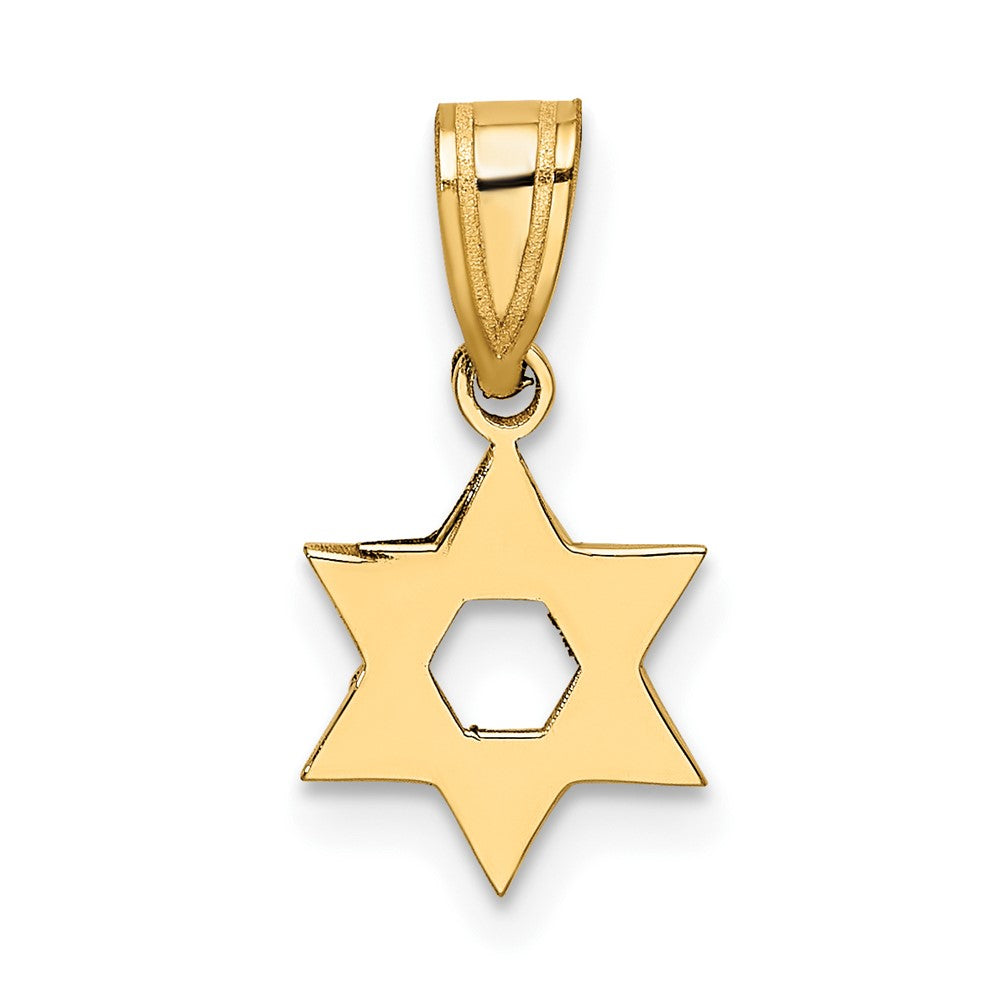 10K Yellow Gold Star Of David Pendant