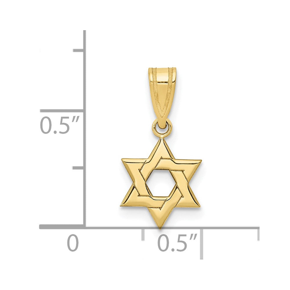 10K Yellow Gold Star Of David Pendant