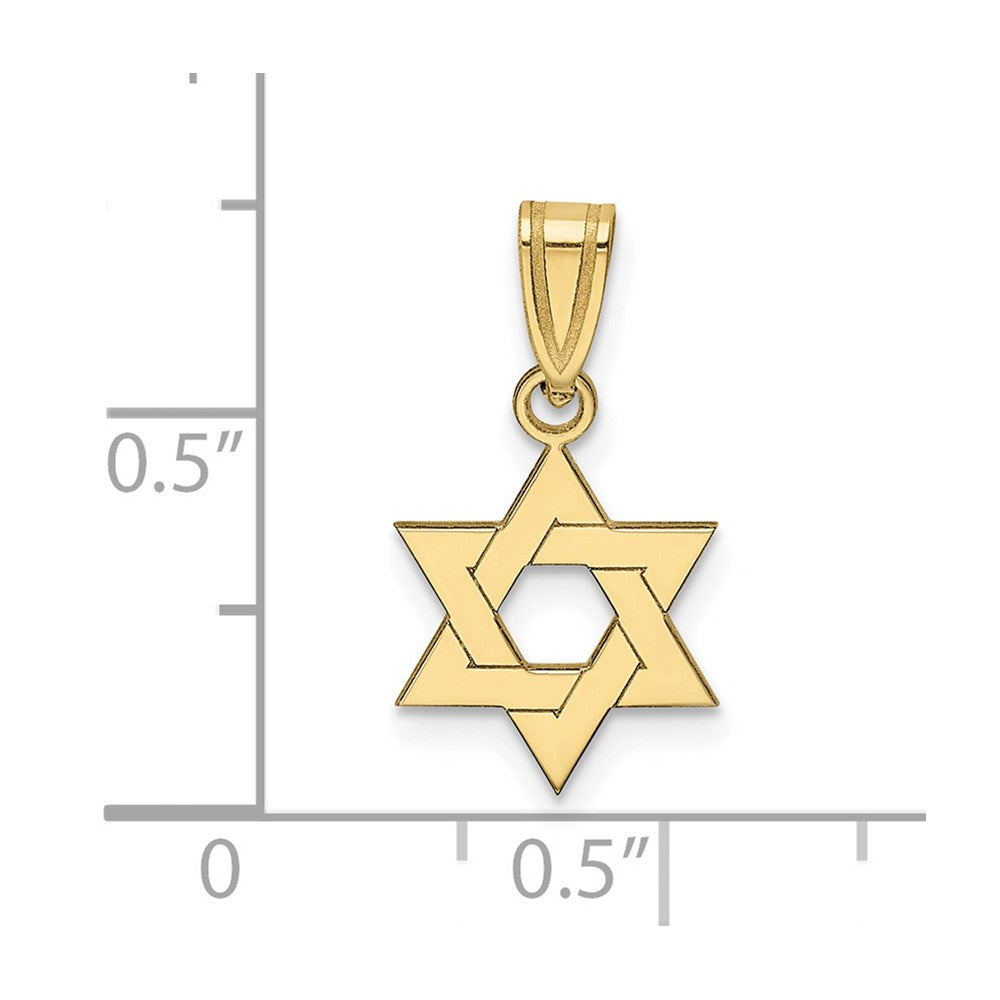10K Yellow Gold Star Of David Pendant