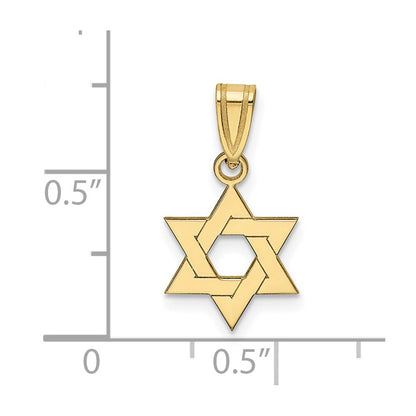 10K Yellow Gold Star Of David Pendant