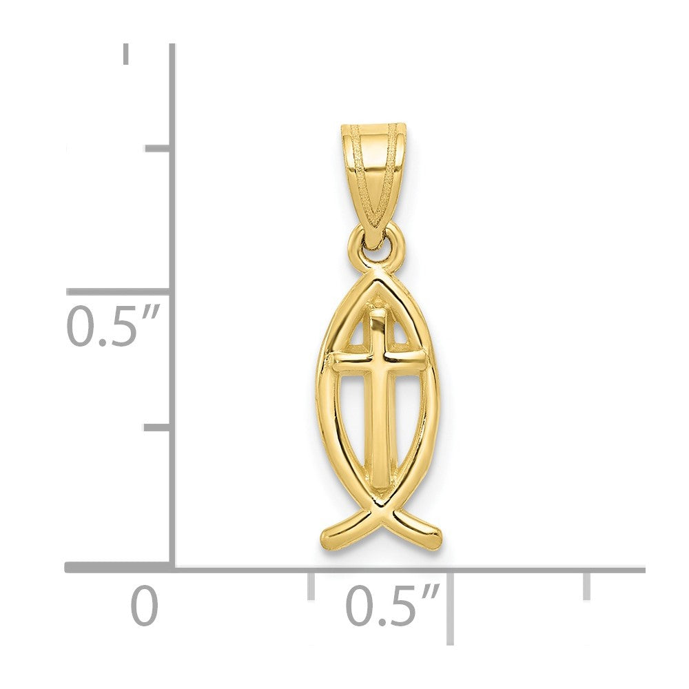 10K Yellow Gold Ichthus Fish Charm