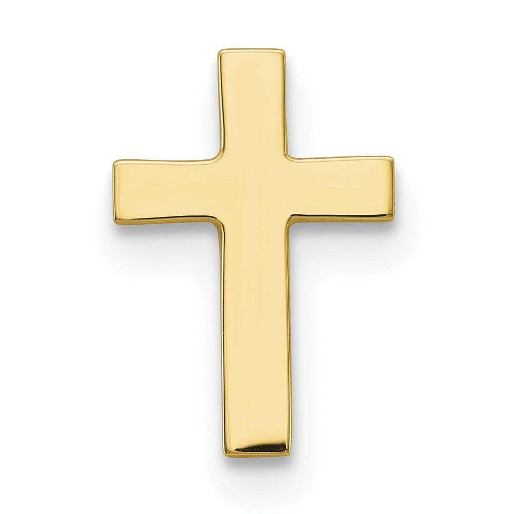 10K Yellow Gold Polished Cross With 14K Tie Tac Post