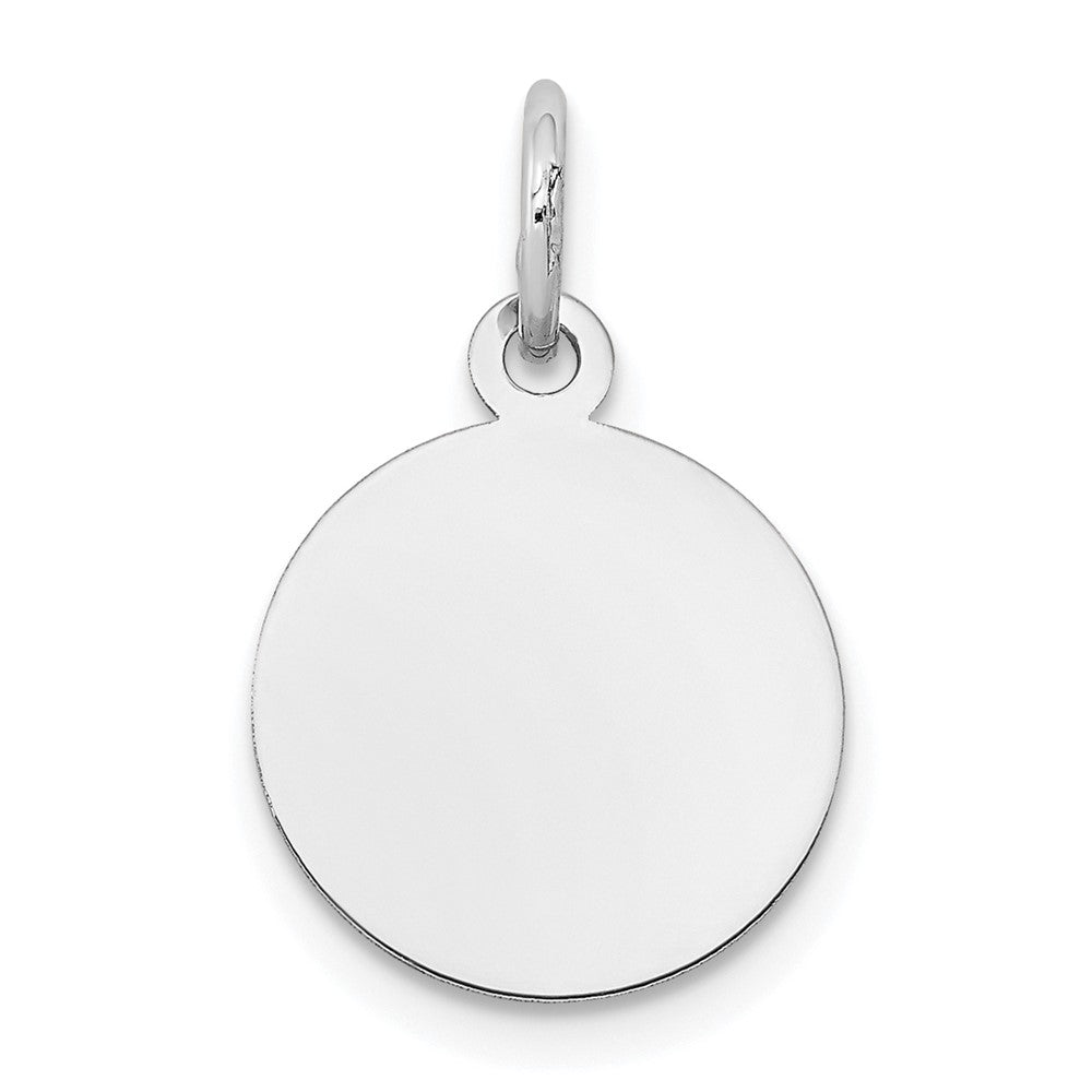 10K White Gold 10K Round Disc Charm