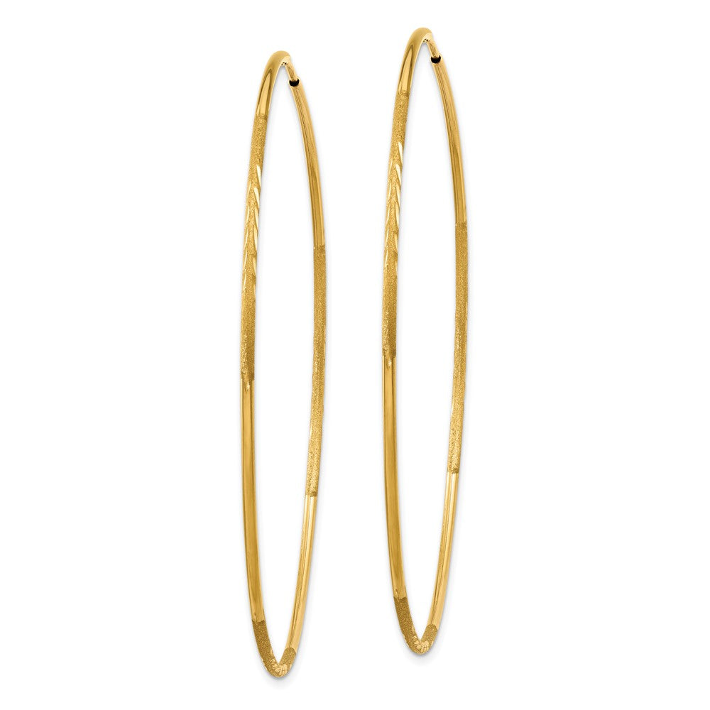 10K Yellow Gold 1.25mm Diamond-Cut Endless Hoop Earring