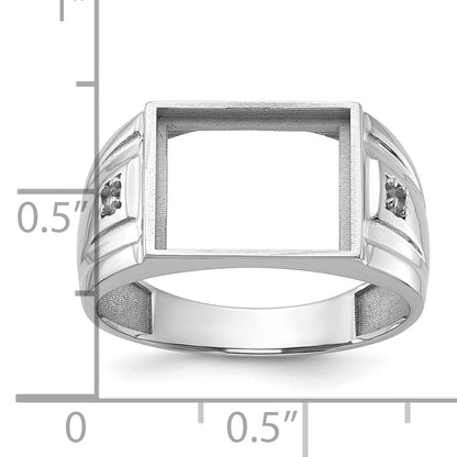 10K White Gold 10K Men'S Ring Mounting