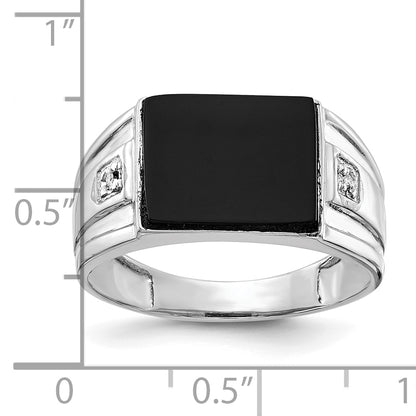 10K White Gold 10K Aa Diamond Men'S Ring