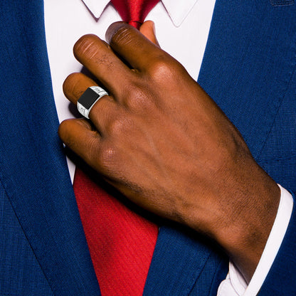 10K White Gold 10K Aa Diamond Men'S Ring