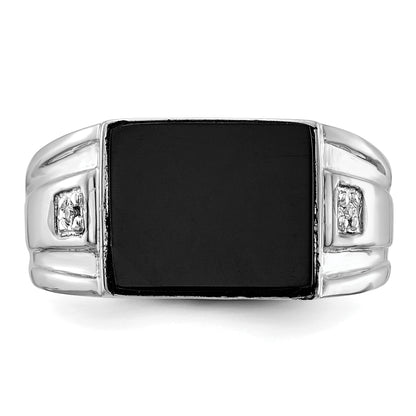 10K White Gold 10K Aa Diamond Men'S Ring