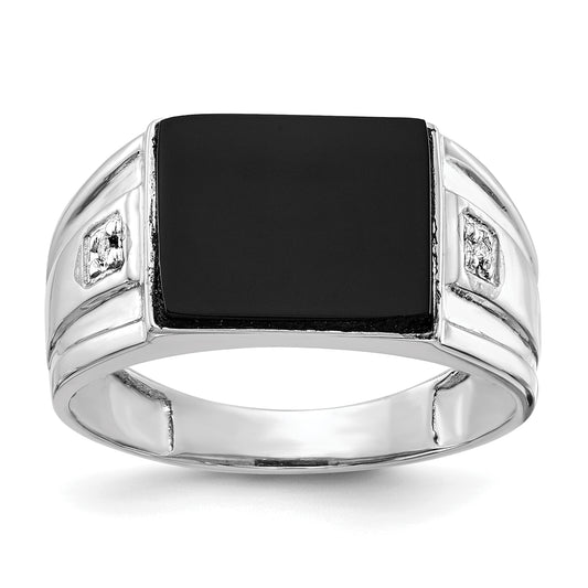 10K White Gold 10K Aa Diamond Men'S Ring