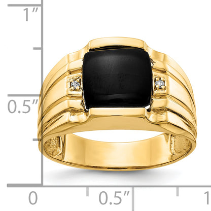 10K Yellow Gold 10K Aa Diamond Men'S Ring