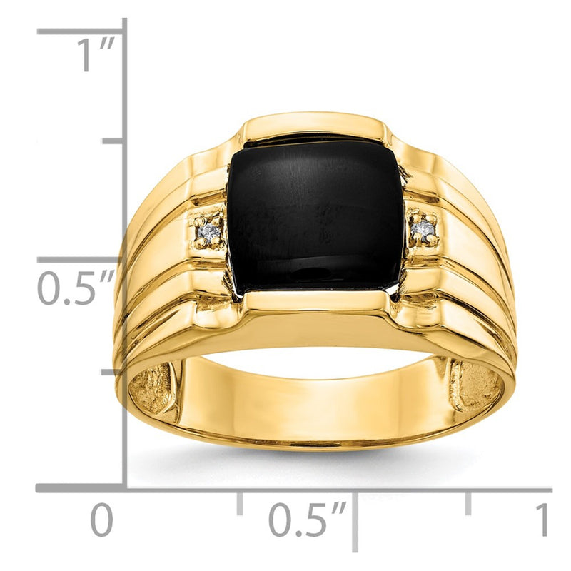 10K Yellow Gold 10K Aa Diamond Men'S Ring