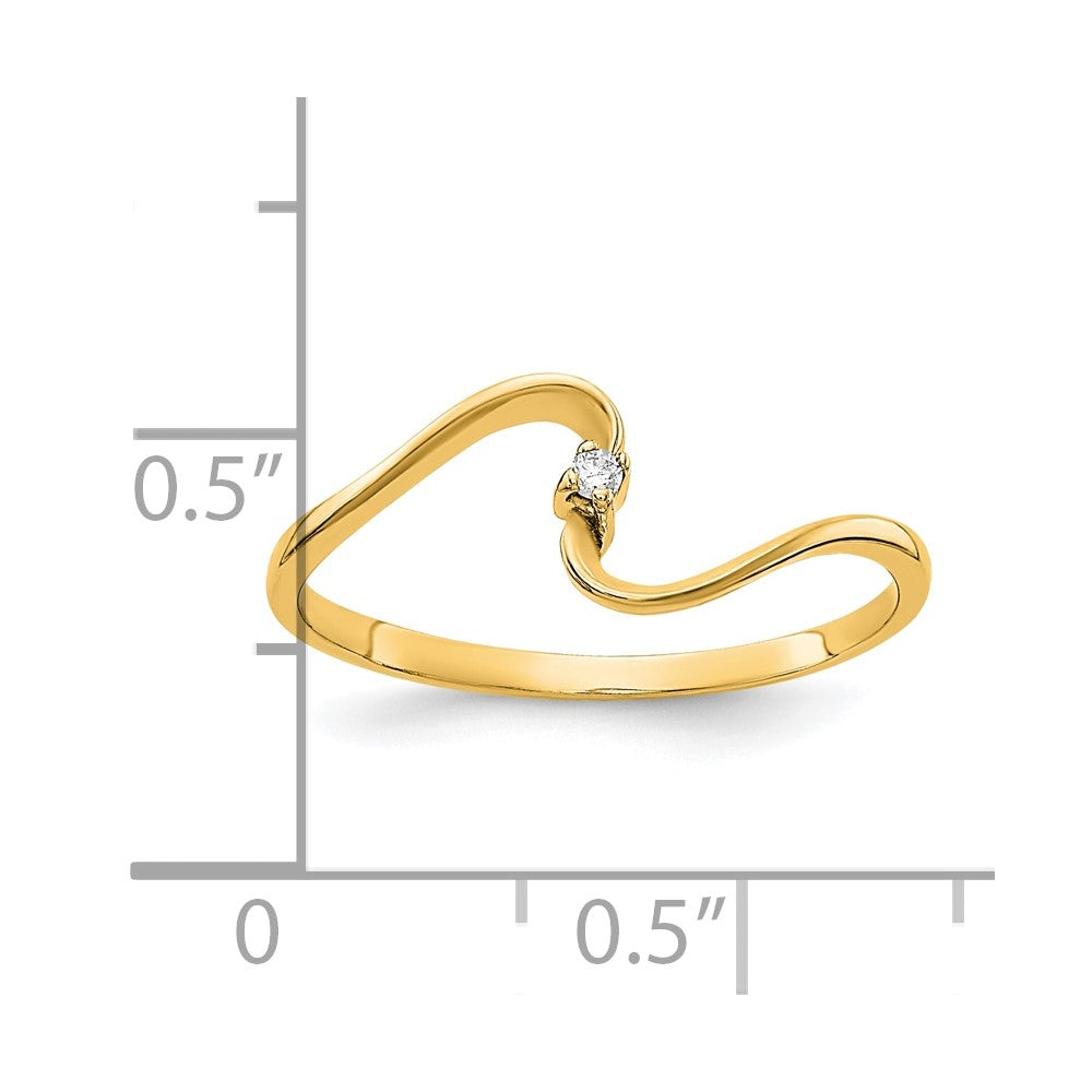 10K Yellow Gold Aa Diamond Ring