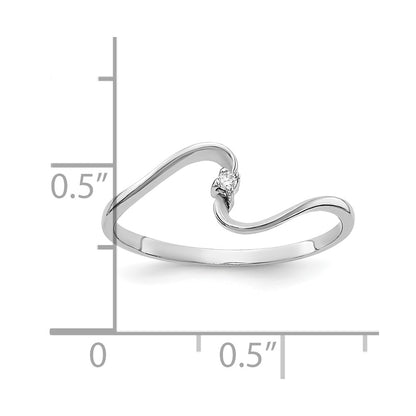 10K White Gold 10K Aa Diamond Ring