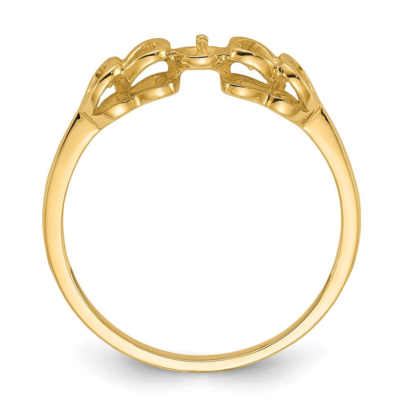10K Yellow Gold 10K Polished Pearl Ring Mounting
