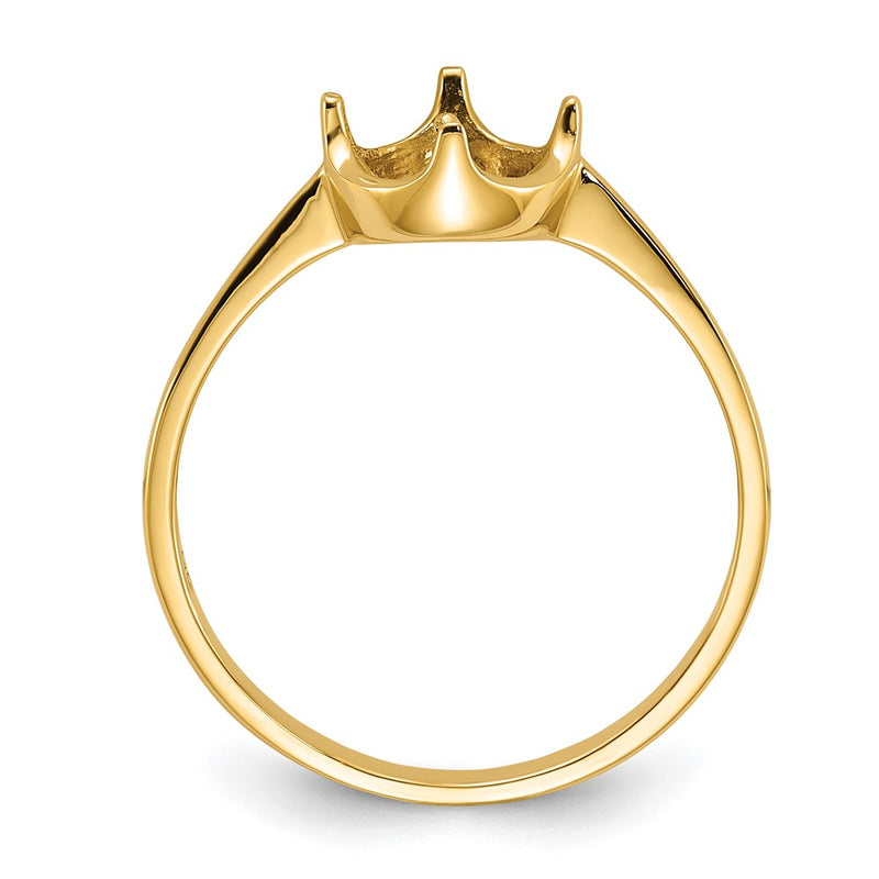 10K Yellow Gold 10K Polished Pearl Ring Mounting