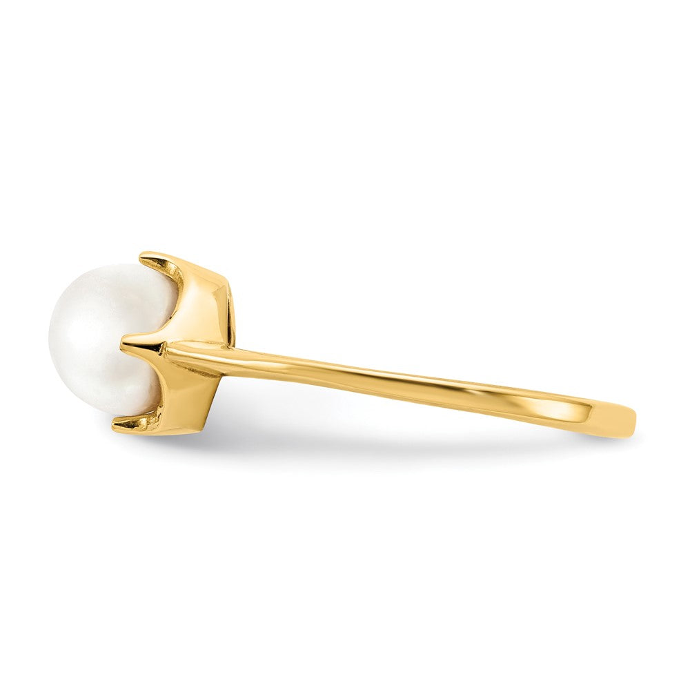 10K Yellow Gold 10K 6.5mm Fw Cultured Pearl Ring