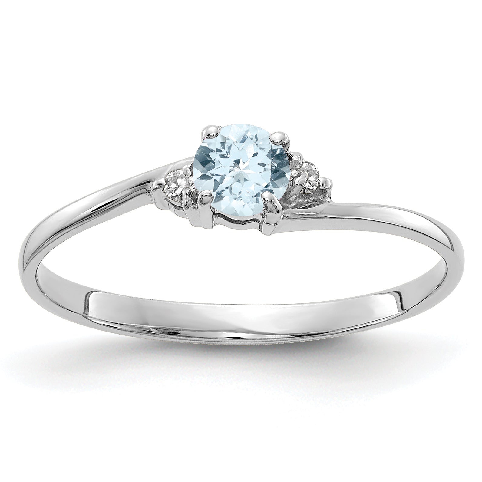 10K White Gold Diamond & Gemstone Ring Mtg