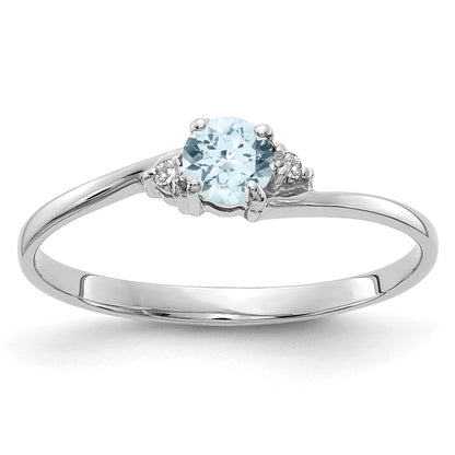 10K White Gold Diamond & Gemstone Ring Mtg