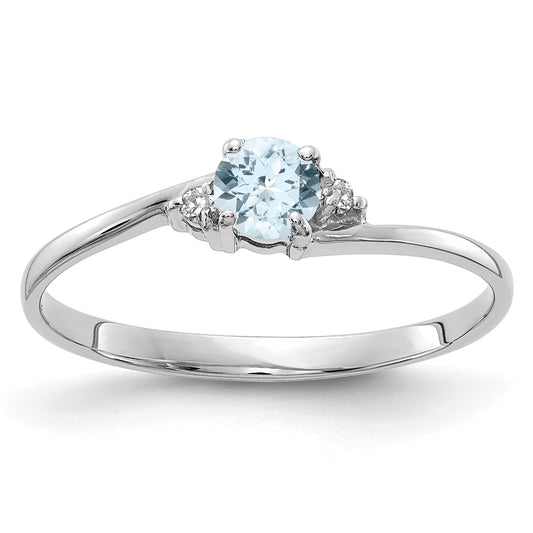 10K White Gold Diamond & Gemstone Ring Mtg