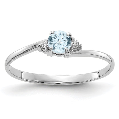 10K White Gold Diamond & Gemstone Ring Mtg