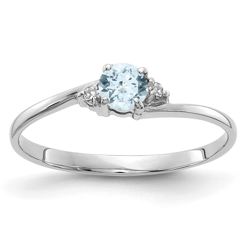 10K White Gold Diamond & Gemstone Ring Mtg