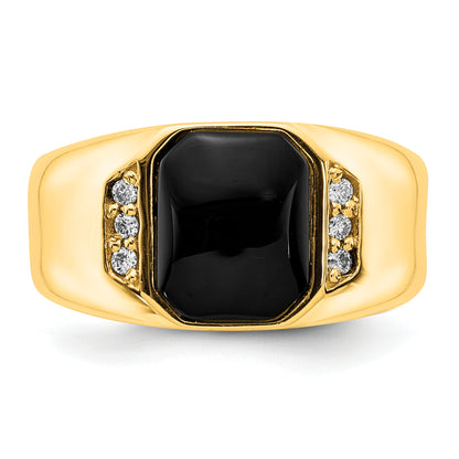 10K Yellow Gold 10K Men'S Band Mounting