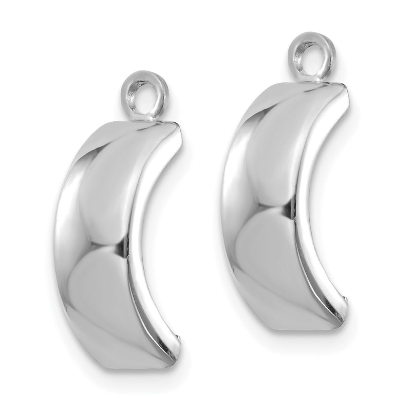 10K White Gold Polished Earring Jackets