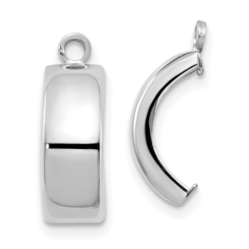 10K White Gold Polished Earring Jackets
