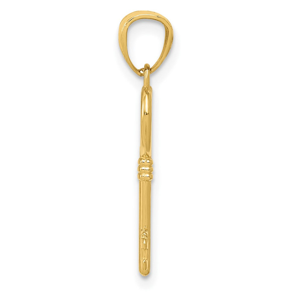 10K Yellow Gold 10K Polished Heart Key Charm